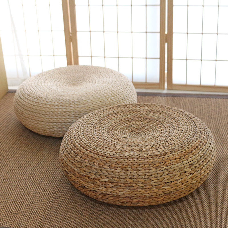 Meditation Cushion Zafu - Cojín de suelo grueso tejido de