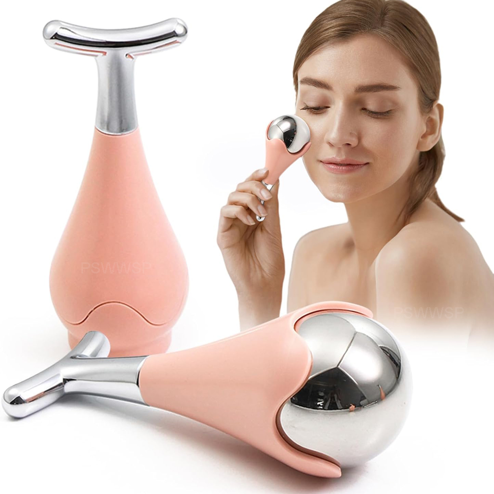 Ice Roller Face Cold - Rodillo Facial de Acero Inoxidable para