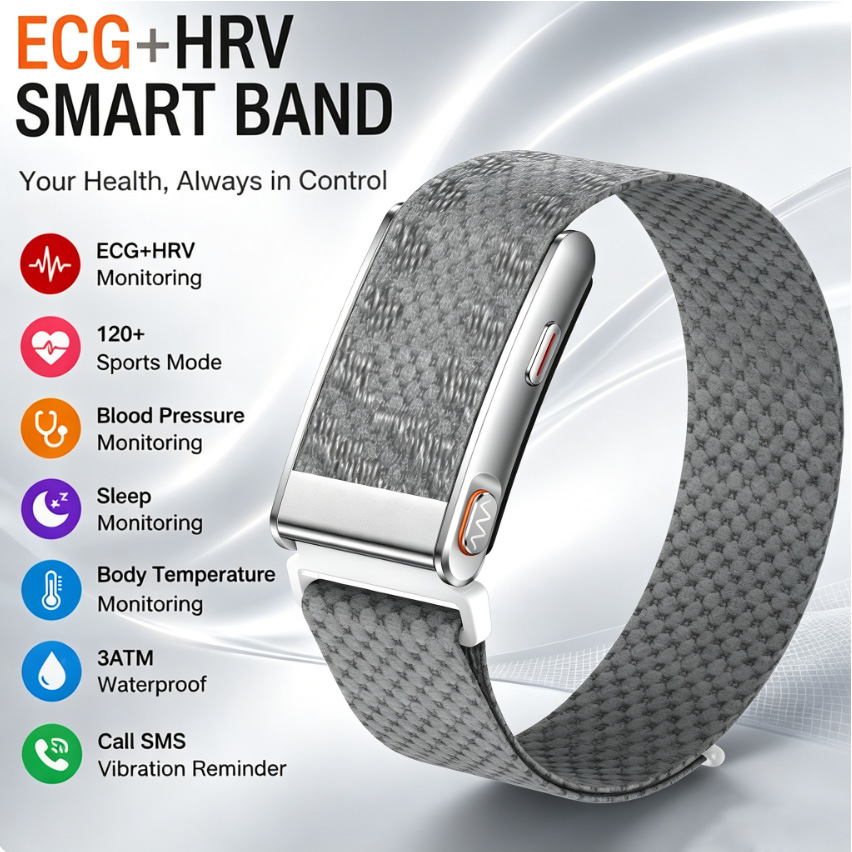 Health Wellness Zone - Pulsera Inteligente de Salud con ECG,