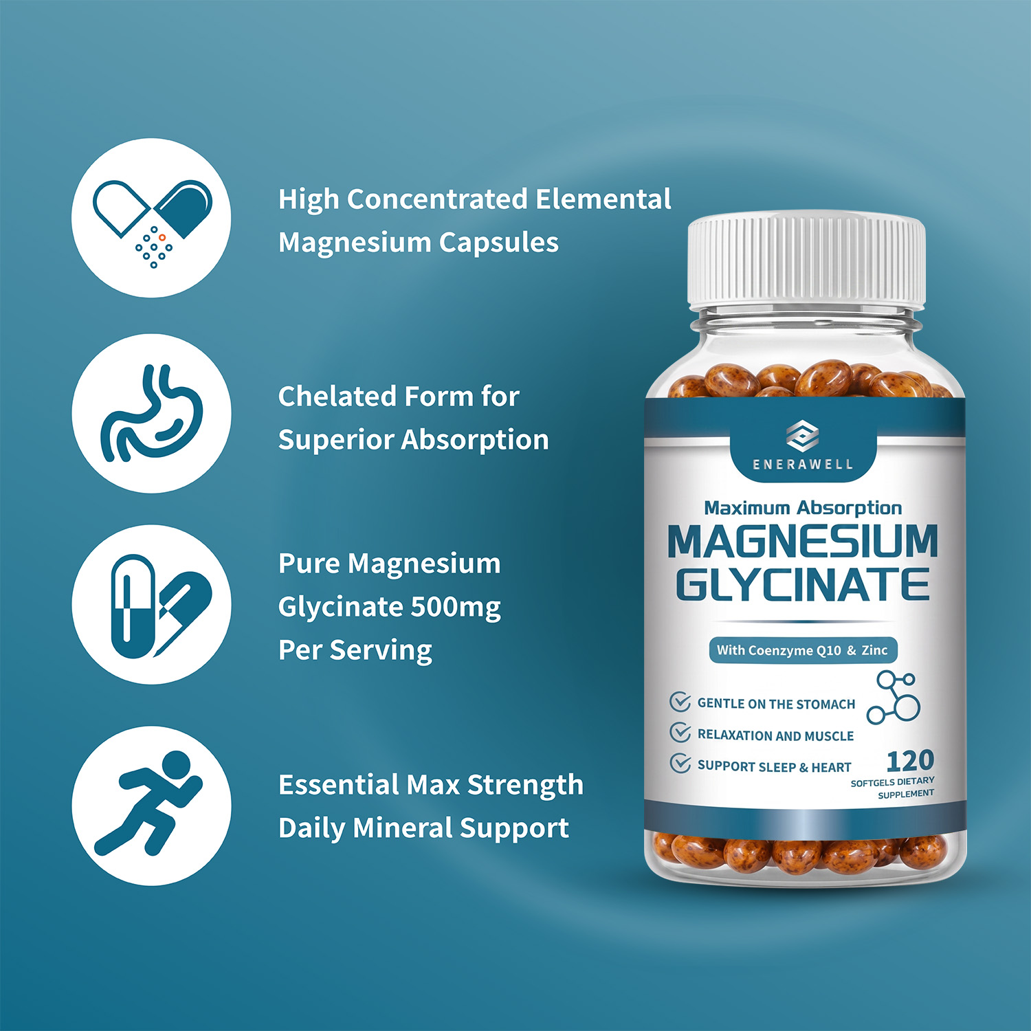 Glicinato de Magnesio 500mg, S - Wellness Health Nutrition reseña y precio