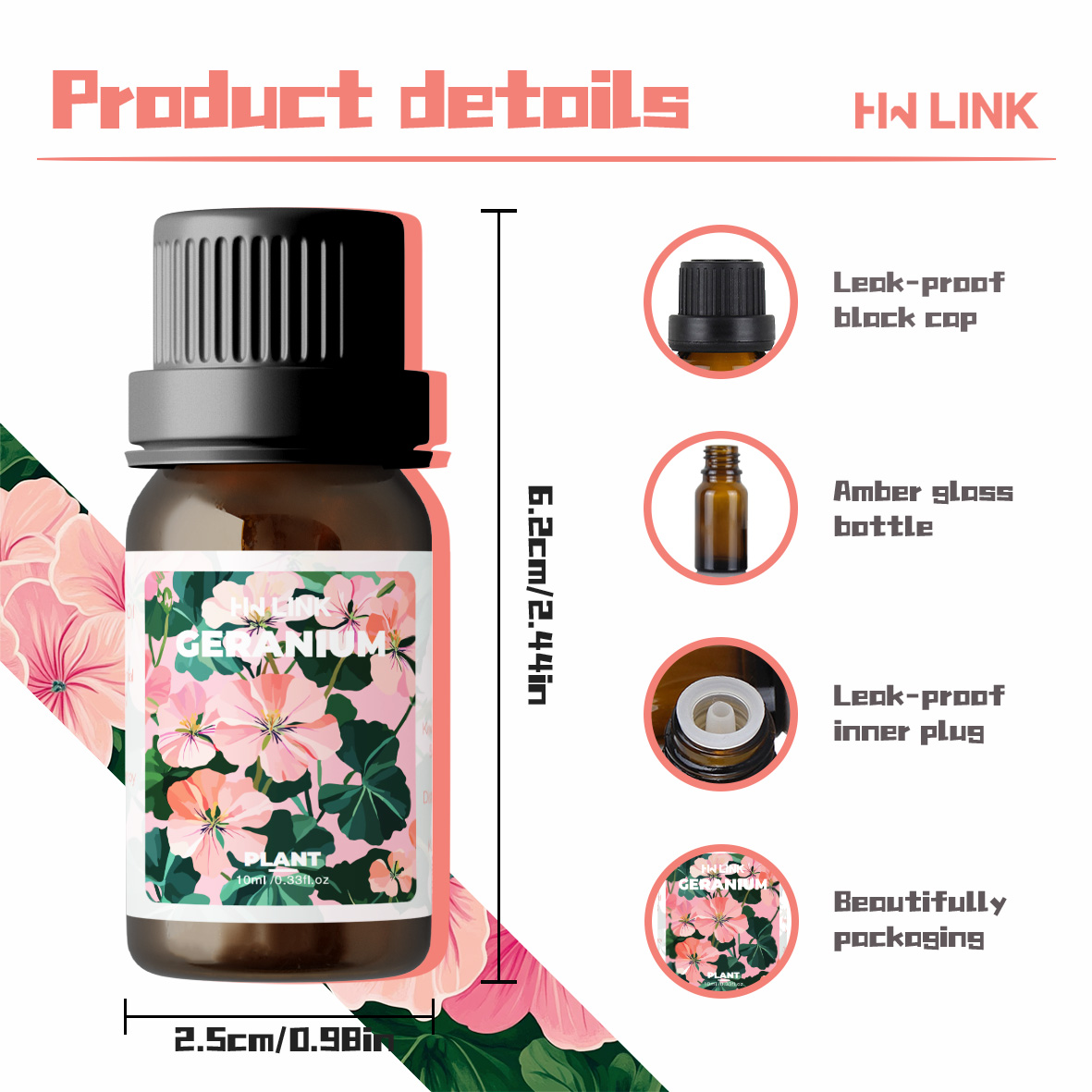 Aceite Esencial de Geranio 10m - Aromatherapy Diffuser reseña y precio